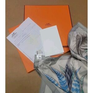 Hermès Hermes Carré 90 Bromelia's Perspective Silk Scarf New W/ Receipt & Box!